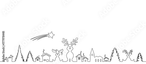 Weihnachten Landschaft Elche