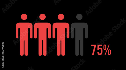 People Percentage Infographic Chart