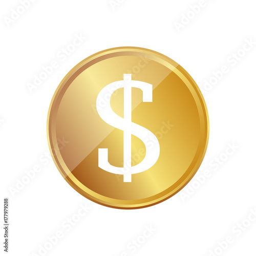 Gold Münze - Dollar Symbol