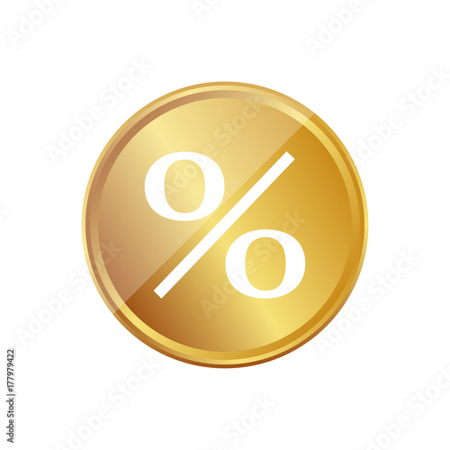 Gold Münze - Prozent - Rabatt