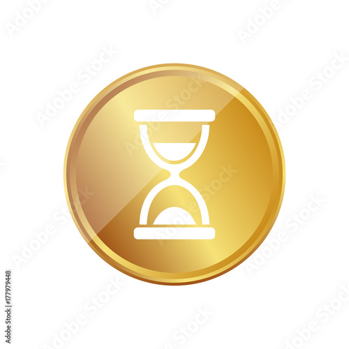 Gold Münze - Sanduhr