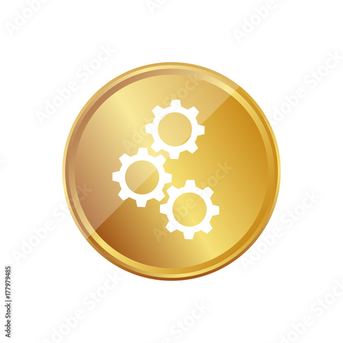 Gold Münze - Zahnräder - Optionen