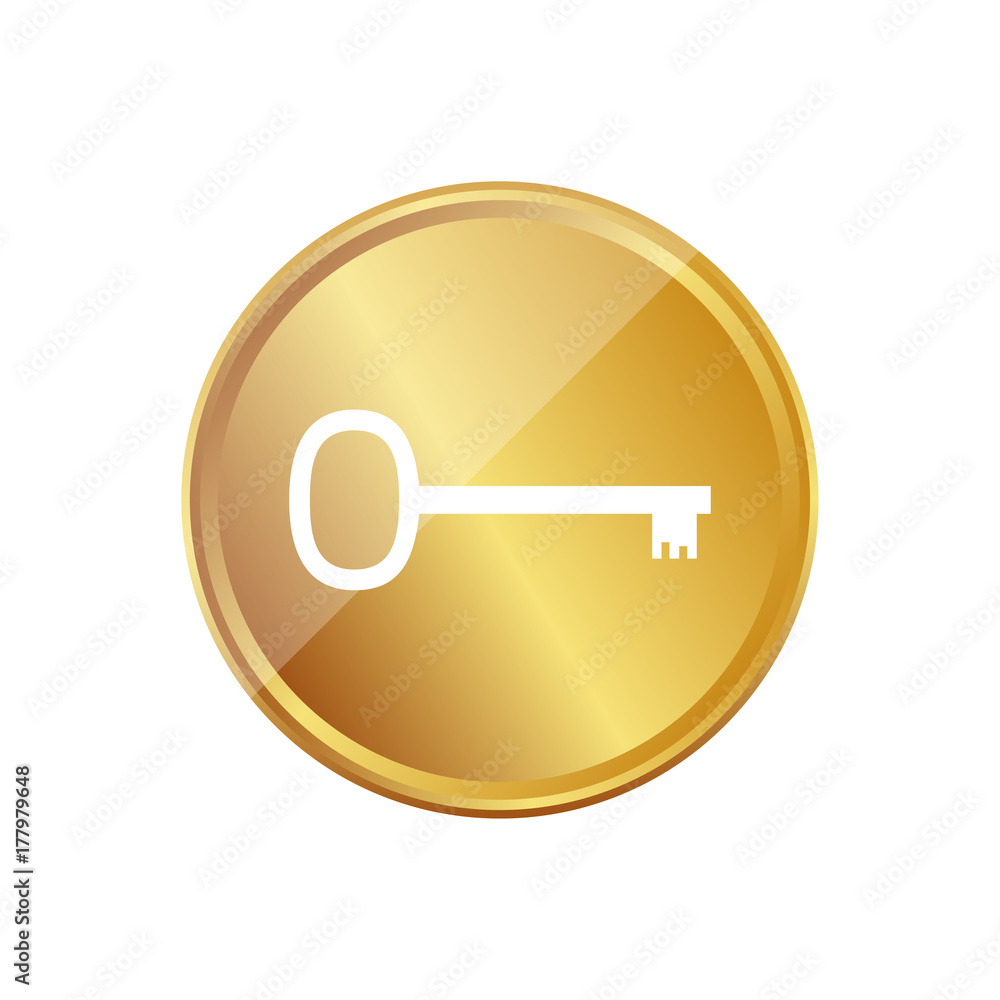 Gold Münze - Schlüssel - Sicherheit Gold Münze - Schlüssel - Sicherheit