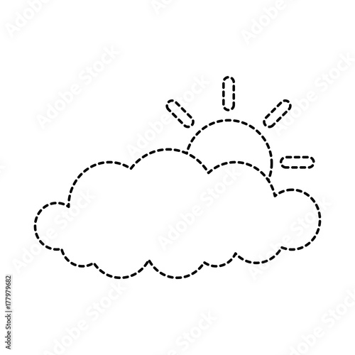 cloud sky silhouette with sun