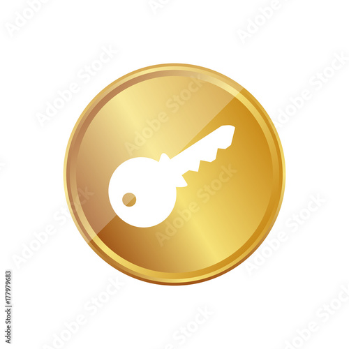 Gold Münze - Schlüssel - Passwort
