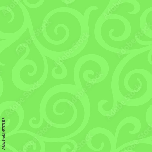 Green swirl seamless pattern