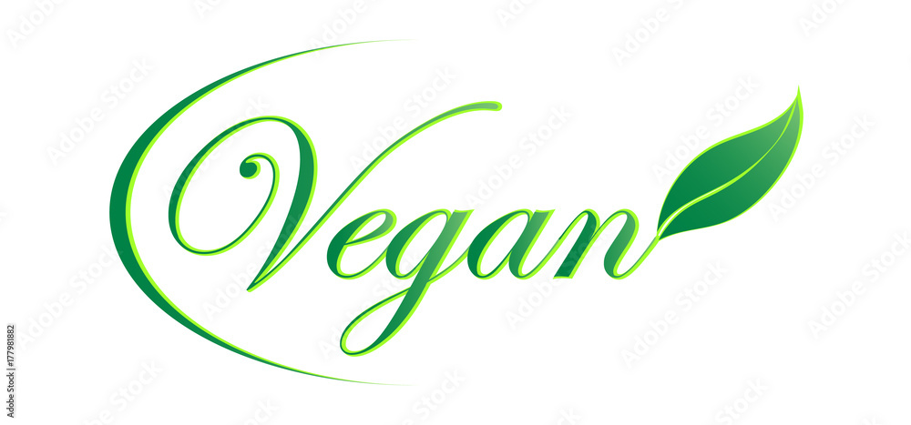 Naklejka premium Vegan Logo design