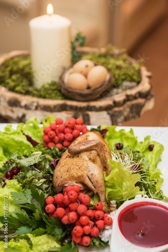 quail roasted with sweet an...