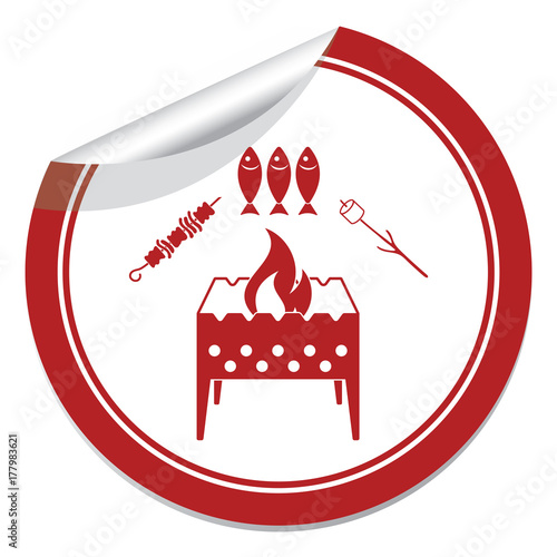 Brazier zephyr, kebab and fish icon