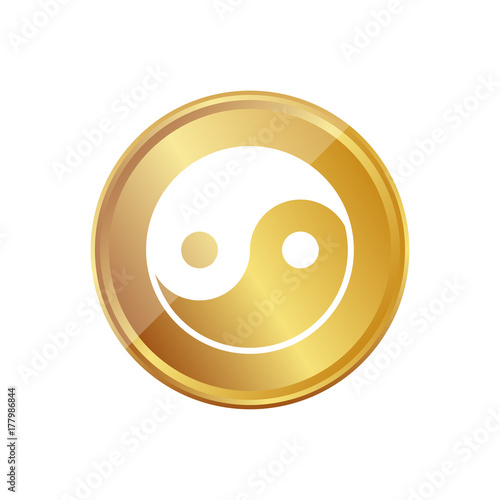 Gold Münze - Yin-yang