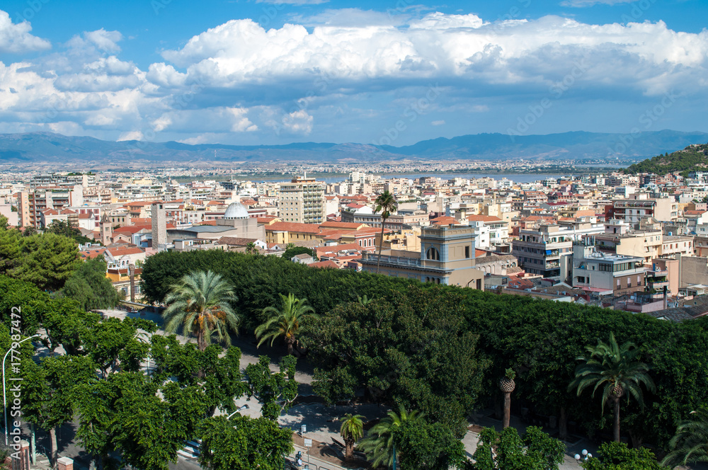 View of the city of Cagliari in the south of Sardinia