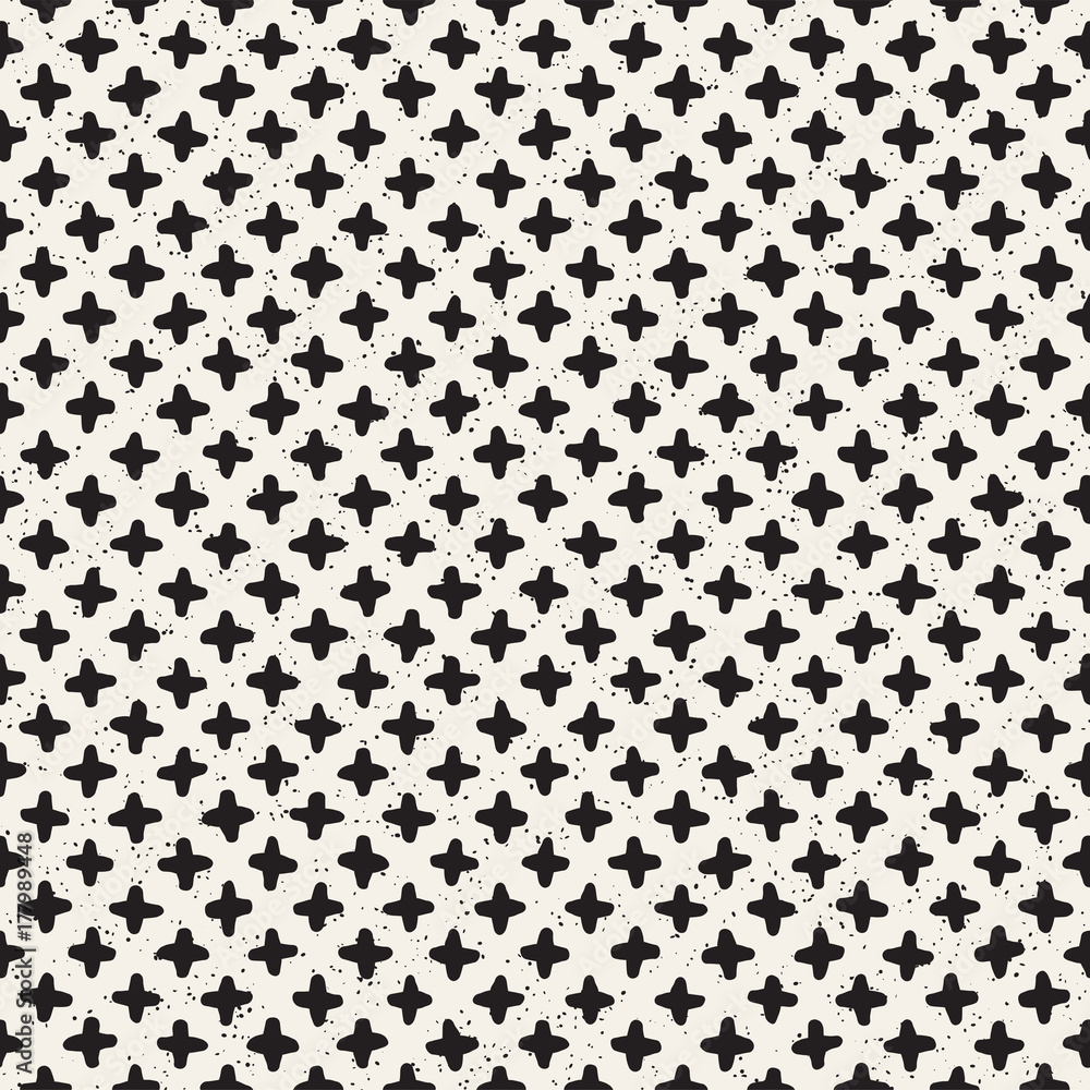 Seamless pattern with hand drawn lines. Abstract background with freehand brush strokes. Black and white texture. Ornament for wrapping paper. Seamless pattern with hand drawn lines. Abstract background with freehand brush strokes. Black and white texture. Ornament for wrapping paper.