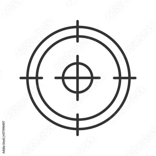 Aim, target, focus, goal linear icon