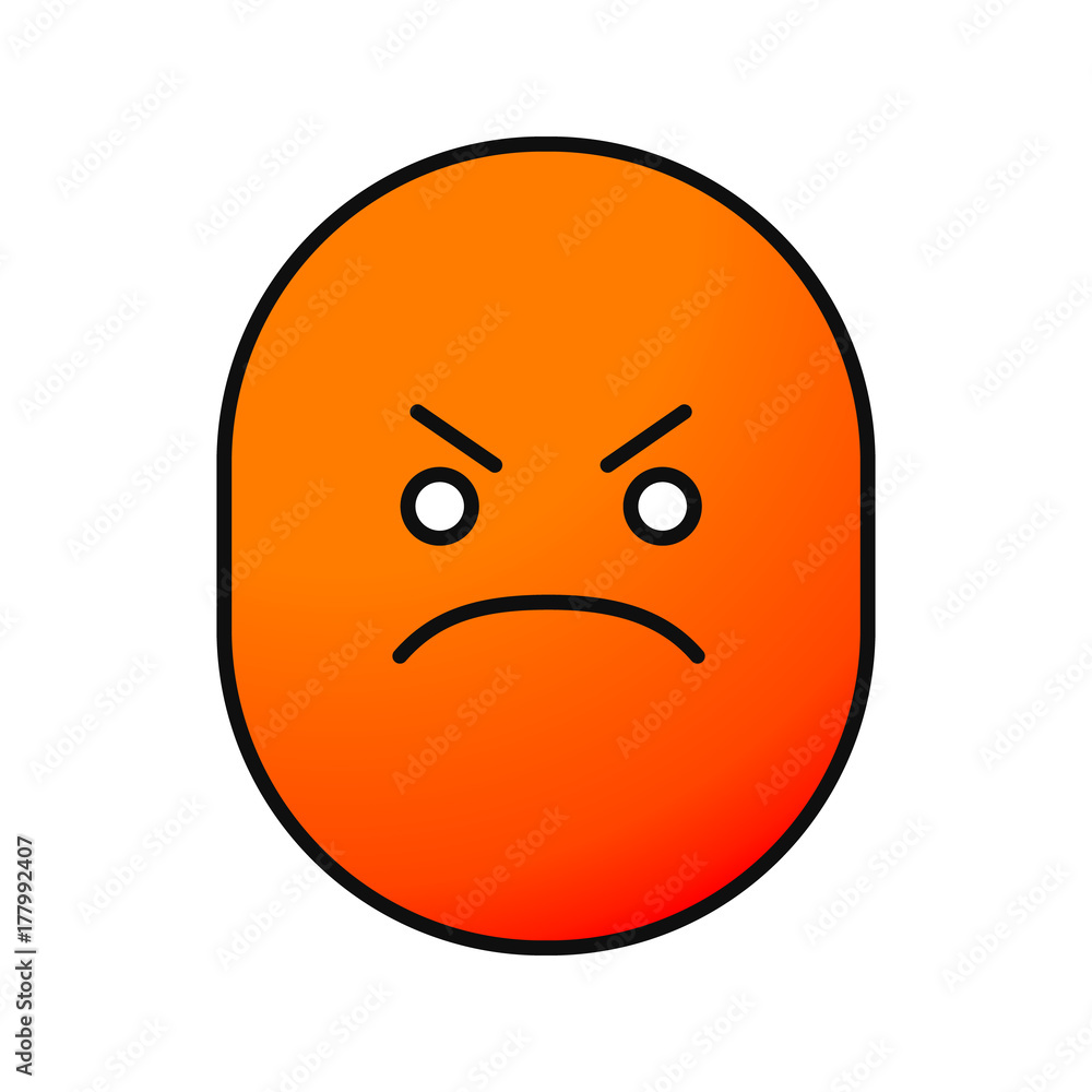 Angry smile color icon Angry smile color icon