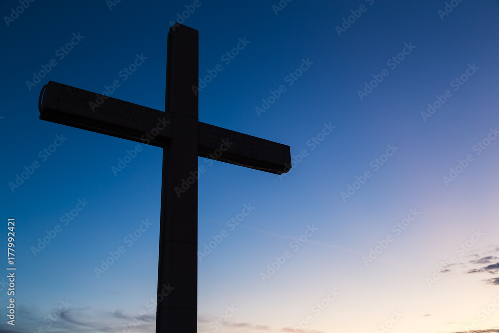 Silhouette of a cross