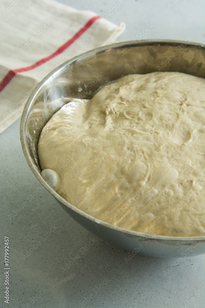 Bowl of fresh raw dough. Bowl of fresh raw dough.