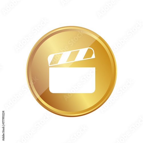 Gold Münze - Filmklappe - Filmdreh