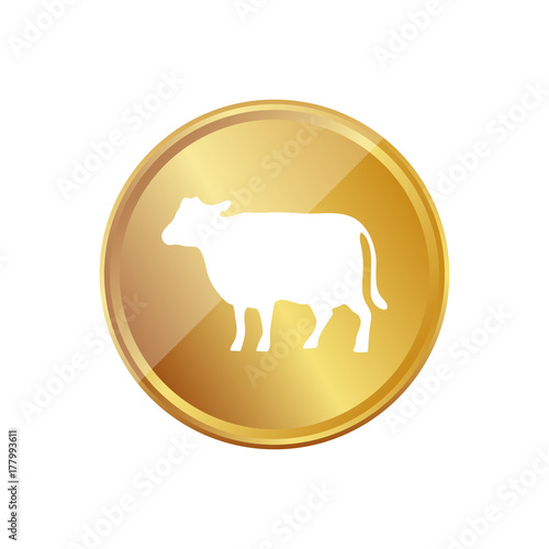 Gold Münze - Rind