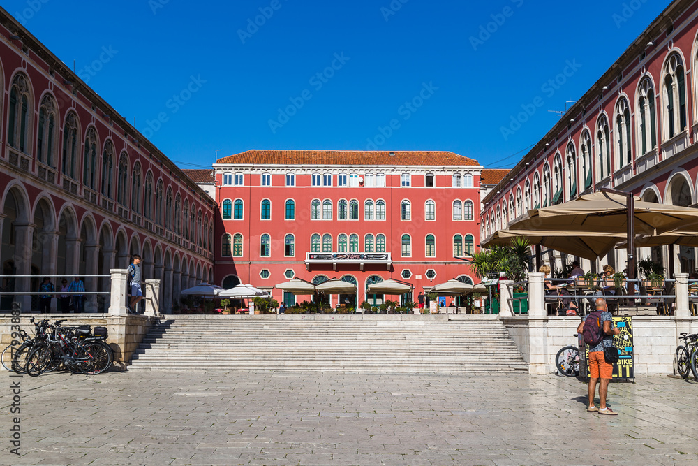 Open square in Split known as Trg Republike