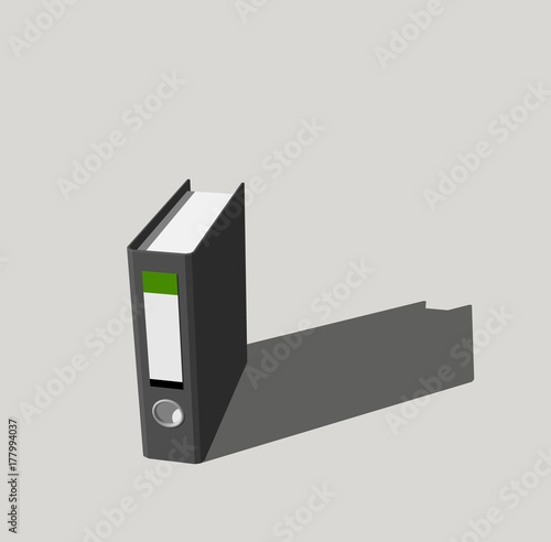 File folder.Isolated on gre...