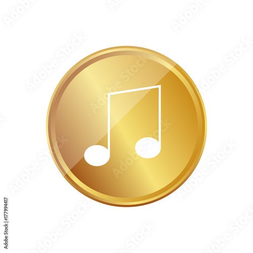 Gold Münze - Achtelnoten