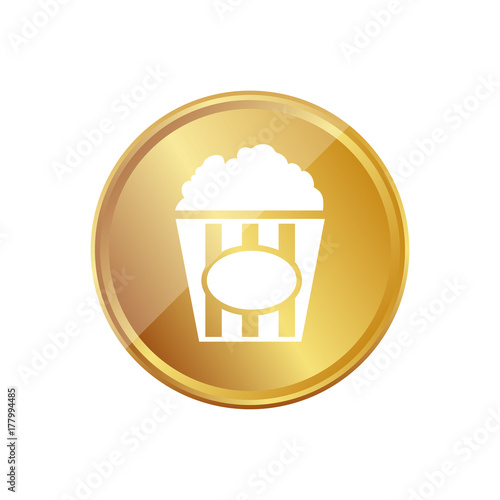 Gold Münze - Popcorn