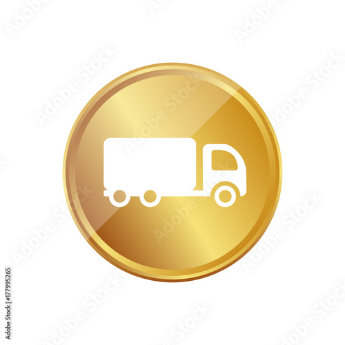 Gold Münze - Lastwagen