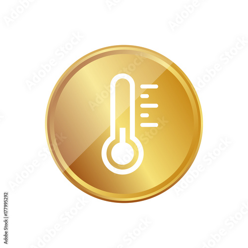 Gold Münze - Thermometer kühl