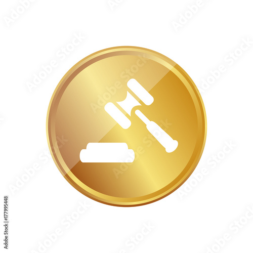 Gold Münze - Richterhammer