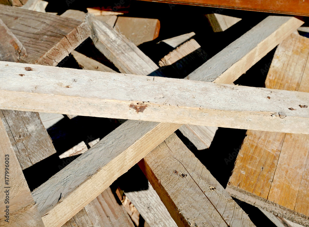 Waste timber to be recycled Waste timber to be recycled