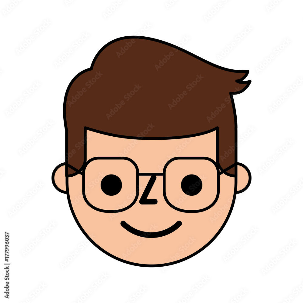 man young character male profile business cartoon