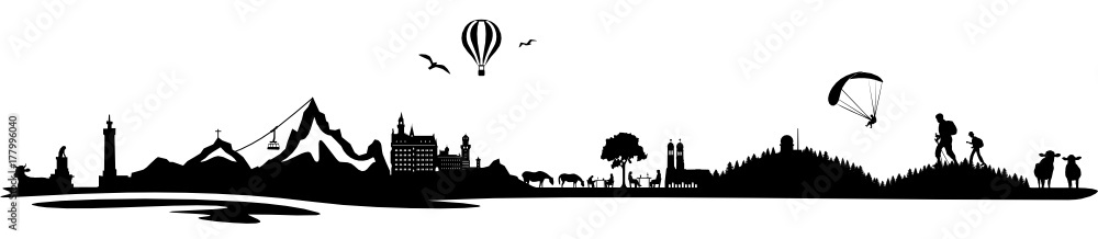 Naklejka premium Skyline Bayern