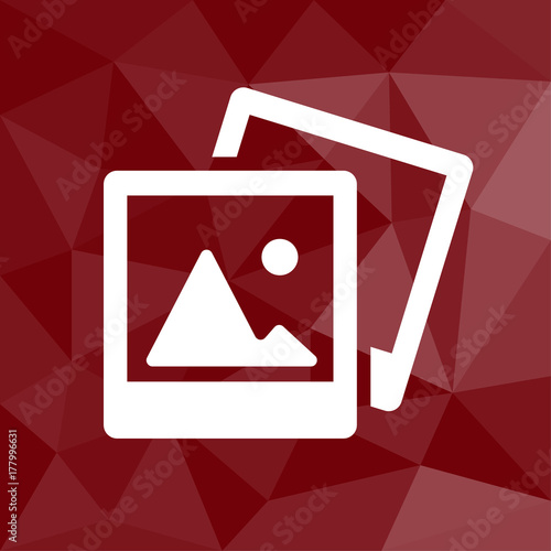 Fotos - Bildergalerie - Icon mit geometrischem Hintergrund rot