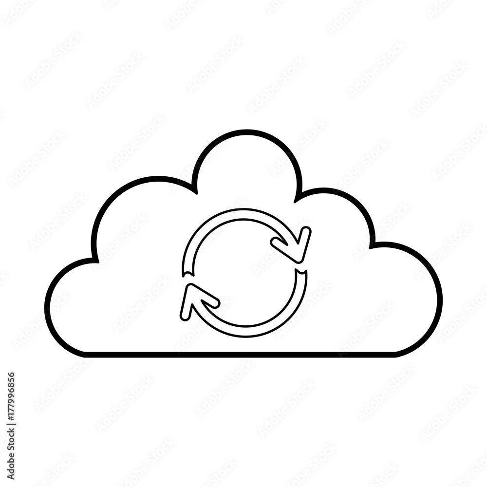 cloud sync refresh backup computing data icon cloud sync refresh backup computing data icon
