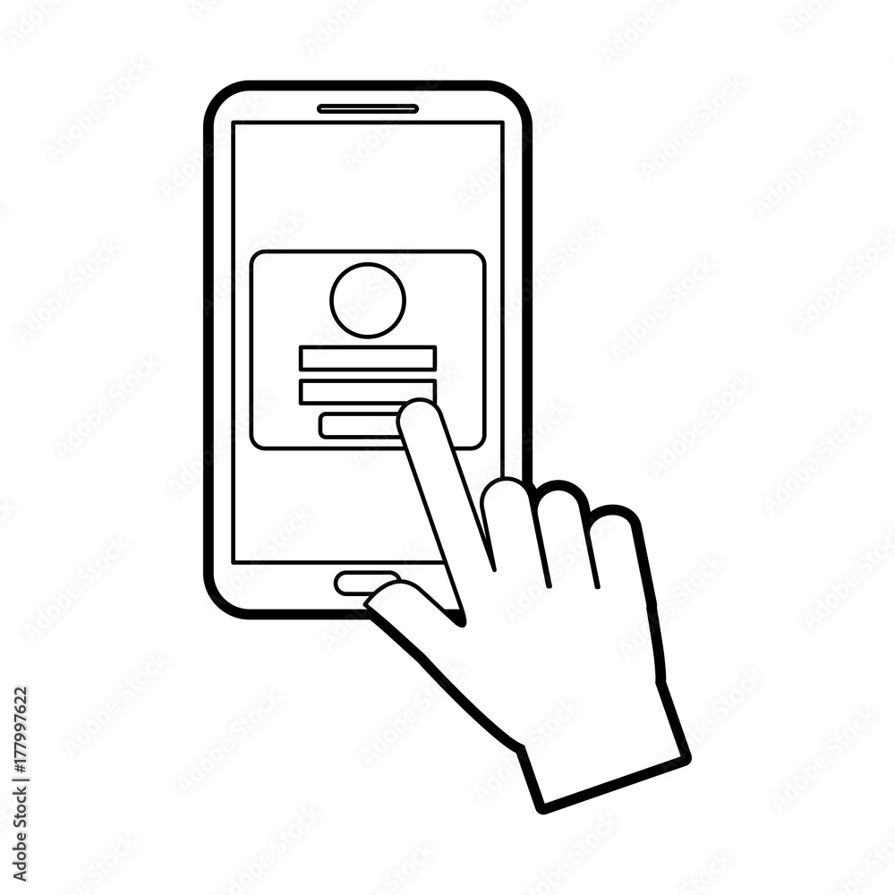 hand touch mobile phone webpage login security hand touch mobile phone webpage login security