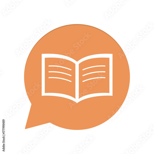 Orangene Sprechblase rund - E-book