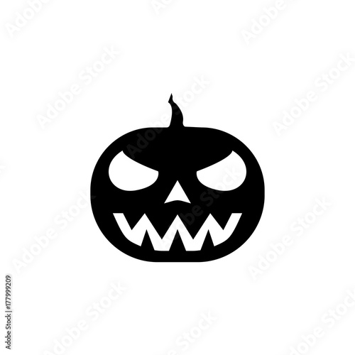 halloween pumpkin icon on white background