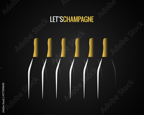 champagne bottle concept design background