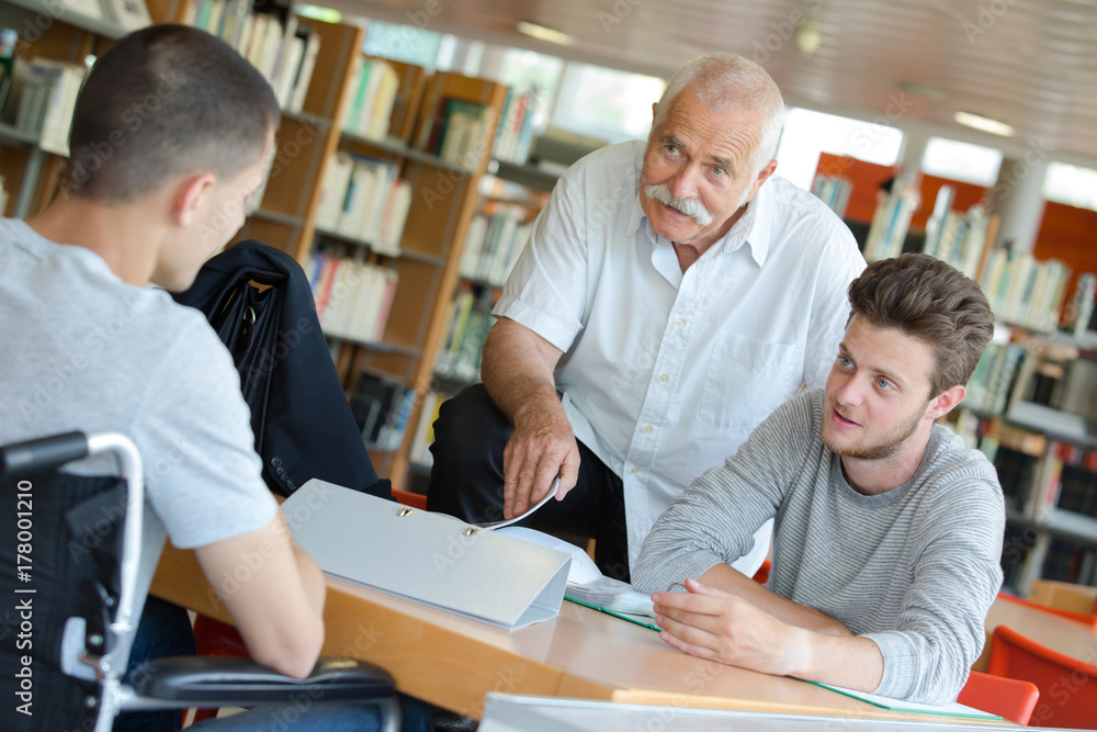 Fototapeta premium library student learning concept