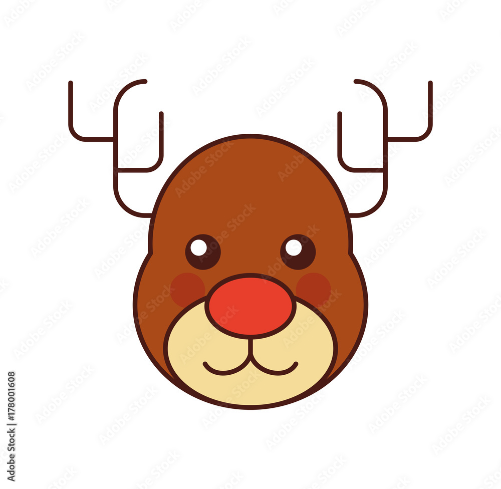 Obraz premium christmas reindeer animal horned funny