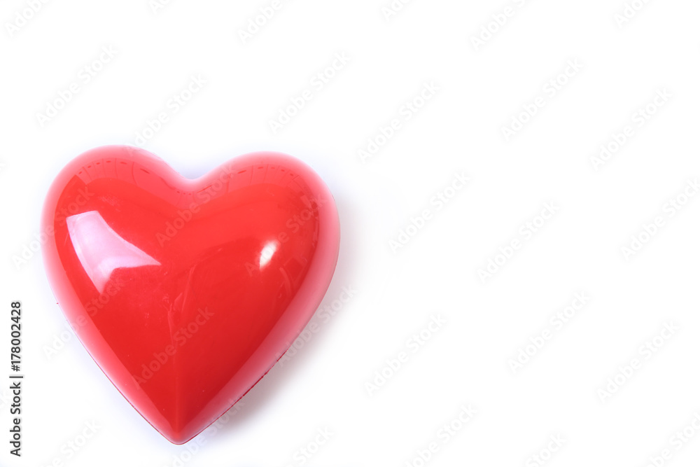 A red heart isolated on white background