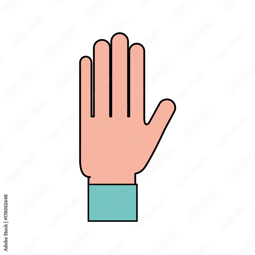 hand showing five finger gesture icon hand showing five finger gesture icon