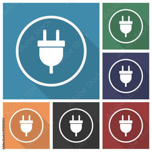 Button - Set - Schatten - Netzteil - Energie