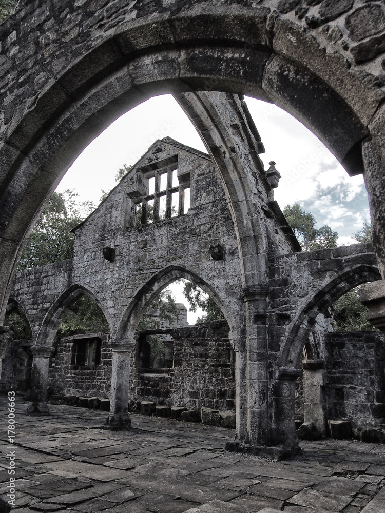 the ruined medieval church in heptonstall west yorkshire