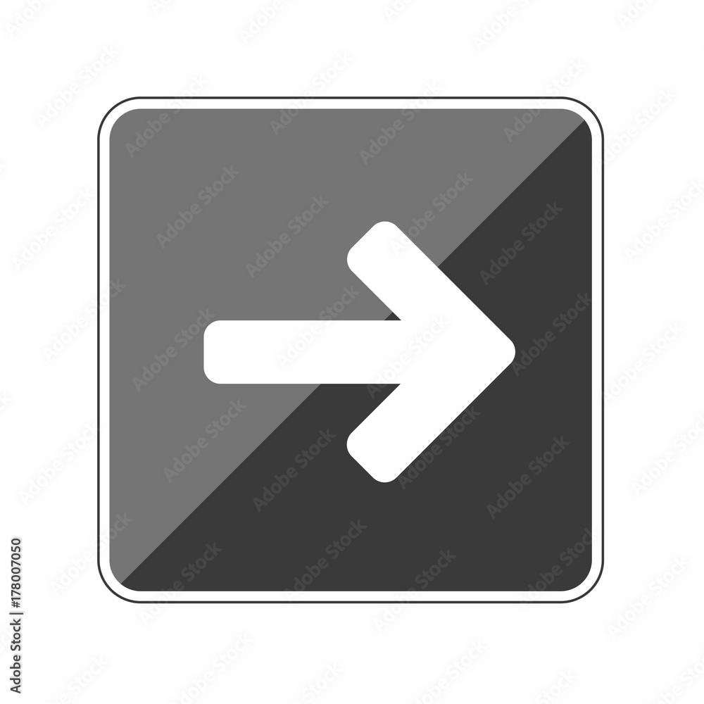 Pfeil rechts - Hinweis - Reflektierender App Button Pfeil rechts - Hinweis - Reflektierender App Button