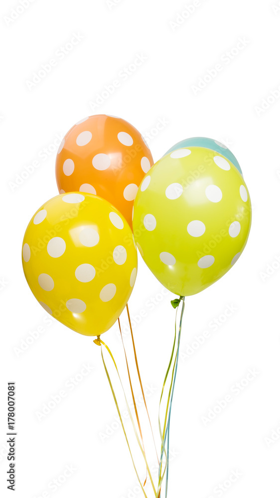 balloons in polka dots isolated balloons in polka dots isolated