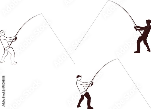 silhouette of the angler