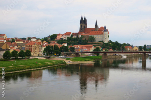 The gothic cathedral and old town of Meissen