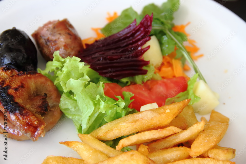 barbecue with traditional argentinian salad barbecue with traditional argentinian salad