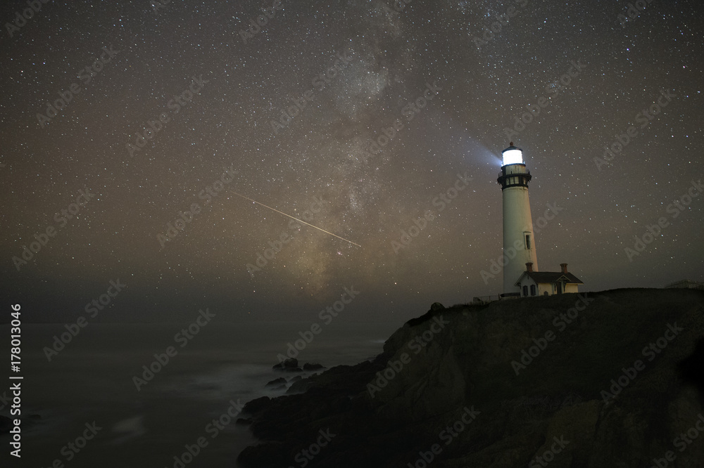 Pigeon Point Lighthouse with Milky Way
